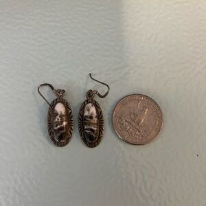 White buffalo earrings